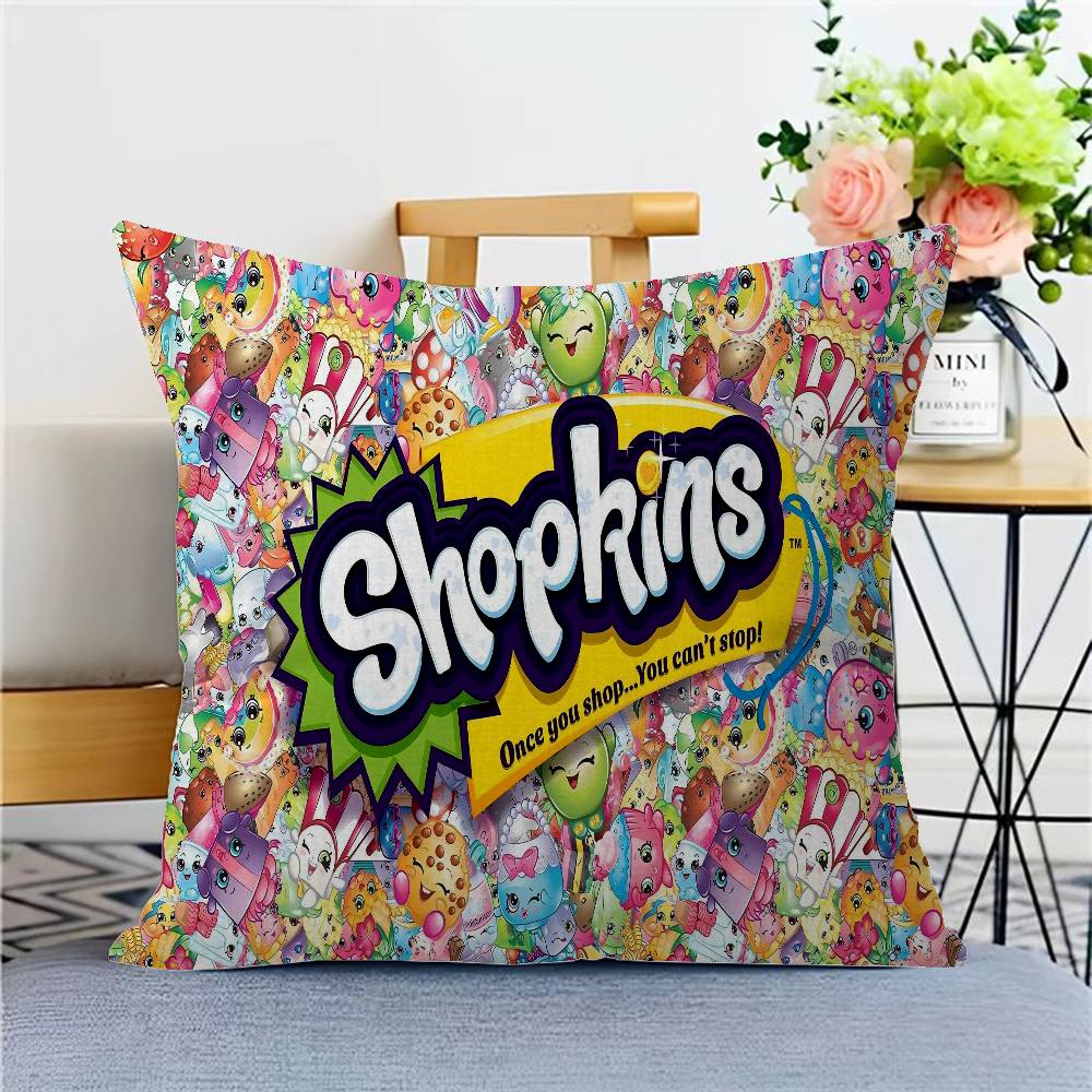 Милая S-Shopkins Офисная Подушка Наволочка Автомобильная Наволочка 45X45СМ Наволочка для Подушки на Пояс Диванная Наволочка 12x12Inch