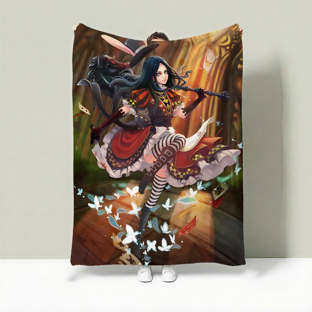 

Game A-Alice: Madness Returns Throw Lightweight 240g Flannel Blanket Soft Skin-friendly for Summer Cooling 75cmx90cm