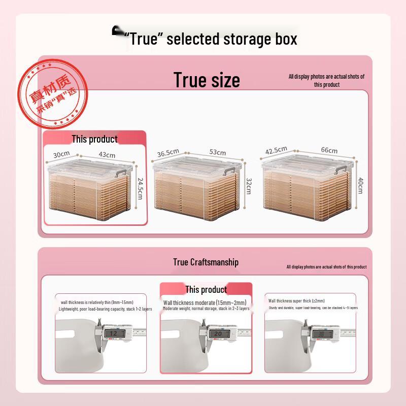 Jiabangshou Transparent Plastic Storage Box