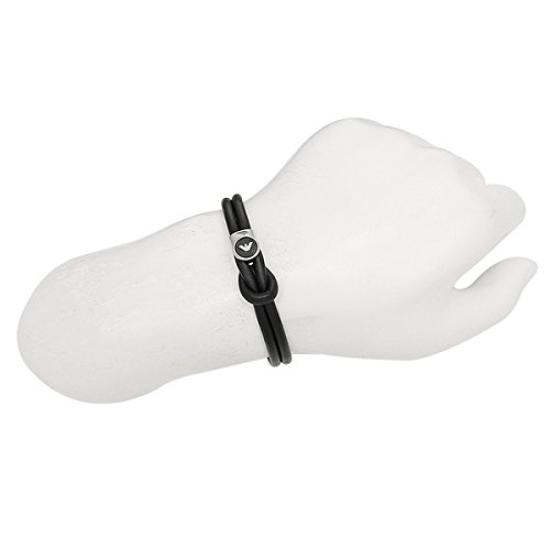 EMPORIO ARMANI Bracelet EGS2212040 Silver/Black [Used]