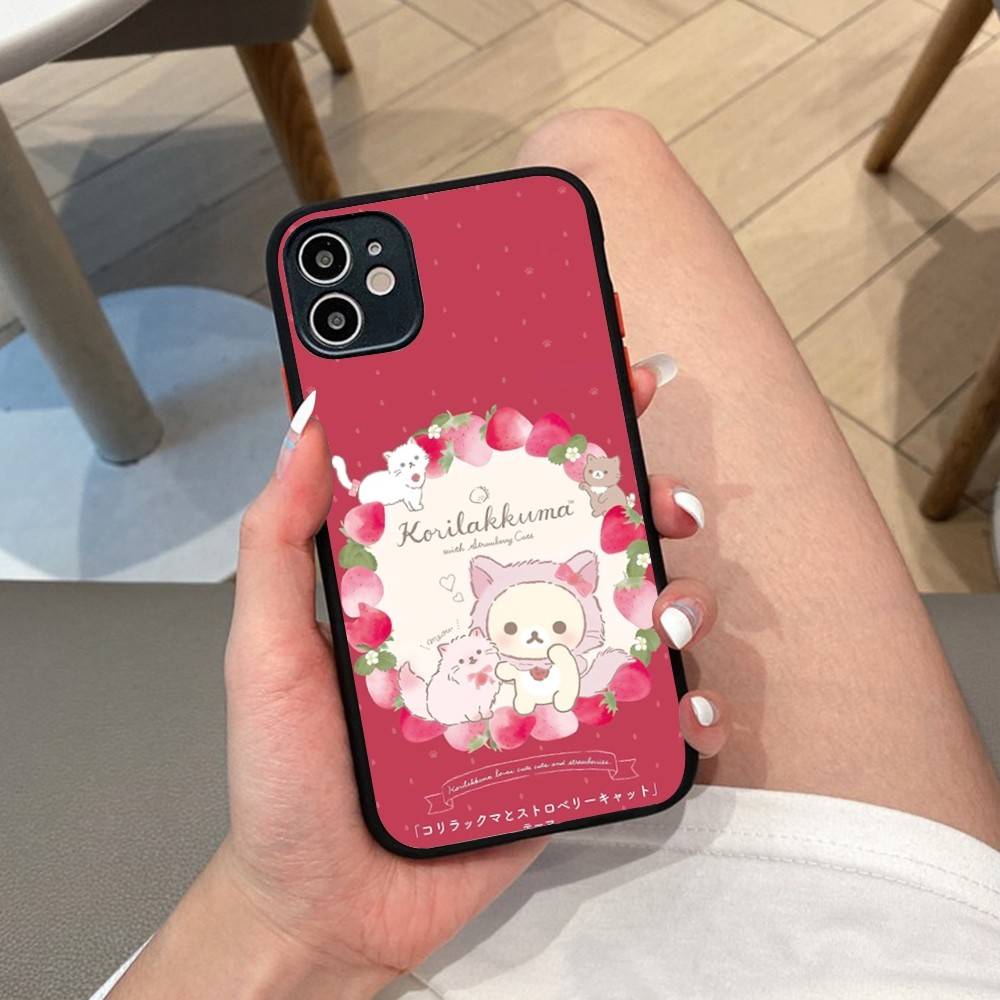 Cute Cartoon R-Rilakkuma Phone Case For IPhone 14 11 12 13 Mini Pro Max 8 7 Plus X XR XS MAX Translucent Matte Cover