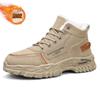 Fleece thickened Martin boots winter cotton shoes outdoor waterproof, non-slip and warm tooling shoes work work cold-proof men's boots