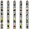 10/30/50pcs Cartoon Dark Gothic Black Cat Stickers Aesthetic Transparent PET Decals Phone Suitcase Laptop Funny Graffiti Sticker