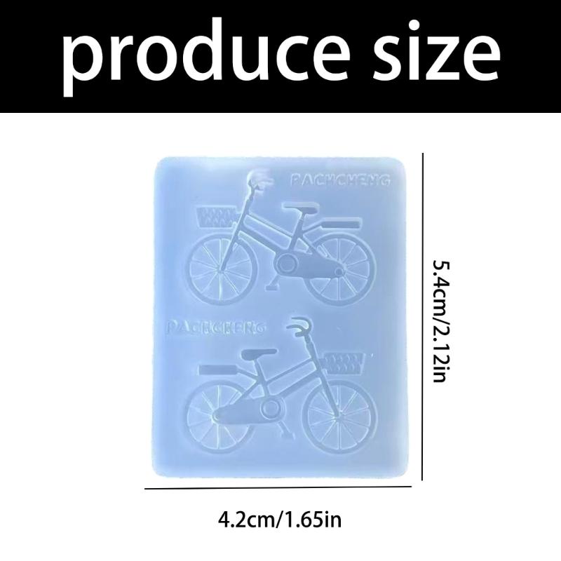 Cycling Theme Silicone Craft Mould For Handmade Jewelry Resin Art Soap Candle Creation Heat Resistant