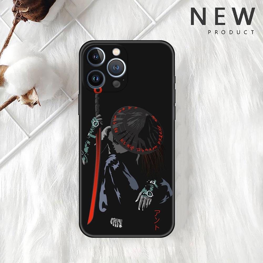 

Японский крутой чехол самурай для Apple iPhone 14 Pro Max 13 11 12 Mini SE 7 8 Plus X XS 6 6S, силиконовый чехол для телефона, мягкий чехол из ТПУ, чехол iPhone 6 6S Plus