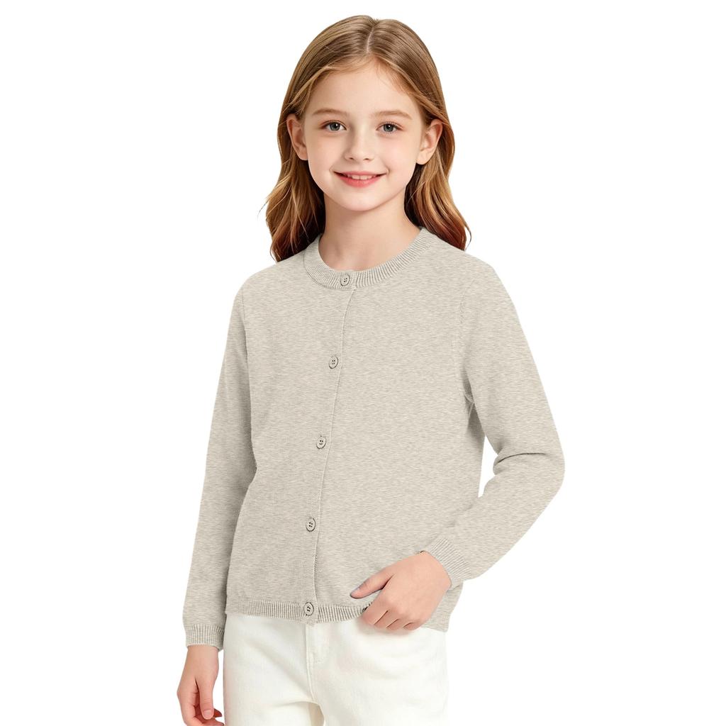 Girls Cardigan Sweater Button Front Knit Top for School Uniform, Toddler Color Warm Fall Winter Outerwear