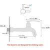 Brass Outdoor Wall Mounted Faucet Mop Basin Single Cold Tap Chrome Garden Hose Spigot G 1/2 inch Connection