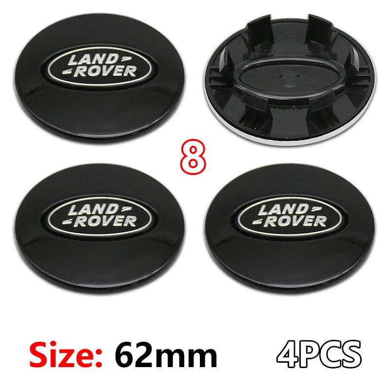4Pcs 62mm For Land Rover Car Styling Car Wheel Center Hub Cap Covers Badge Range Rover L322 L405 Freelander Discovery SVR Evoque SA1
