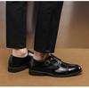 Herren Nachtclub Punk Übergröße Doppel Schnalle Brogue Leder Slipper 38-48