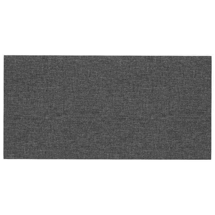 VidaXL Panneaux muraux 12 pcs Gris foncé 60x30 cm Tissu 2,16 m² 343846