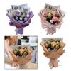 Artificial Knitted Bouquet Flower Arrangement Centerpiece Home Ornament for Festival Celebration Wedding or Table Decoration