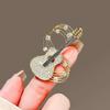 New Fashion Violin Brooches Crystal Musical Instruments Brooch for Women Men Clothing Bag Pins Party Jewelry Gift