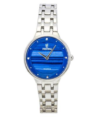 Mademoiselle Stainless Steel Blue Dial Quartz F20600-A Women's Watch