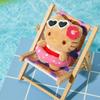 Olive Young x Sanrio Tanning Hello Kitty Plush Keyring