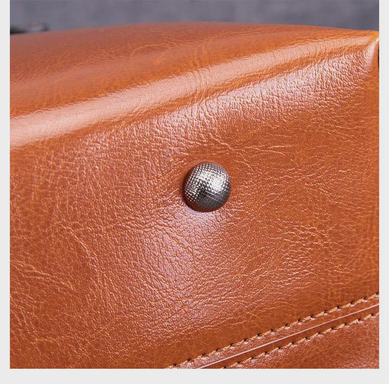 Echte leren damestas met grote capaciteit - 2024 schouder- en forenzentas