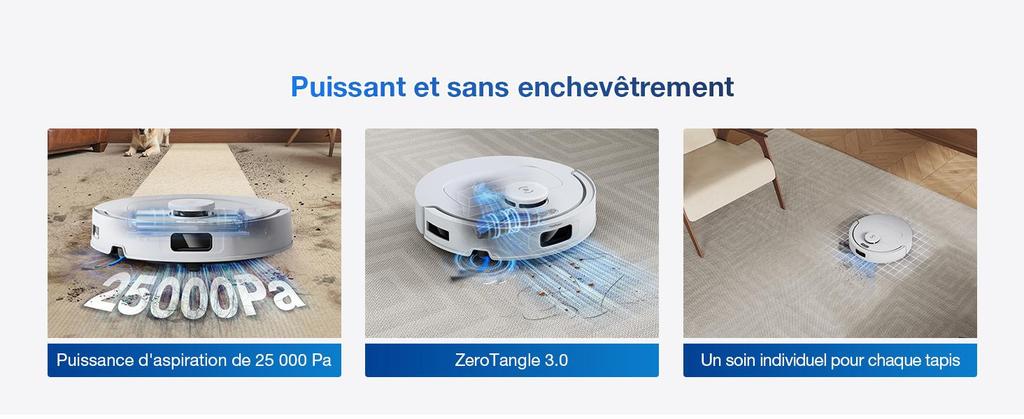 ECOVACS Deebot T30C Omni Gen2, Robot Vacuum Cleaner with Wiping Function, 25,000 Pa, OZMO Turbo 2.0 Mop System, ZeroTangle 3.0 Anti-Tangle