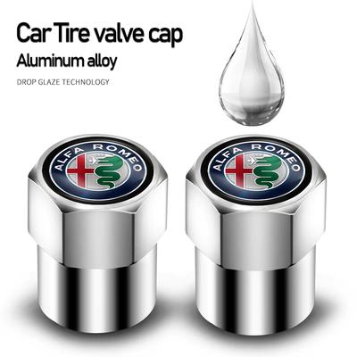 4Pcs Styling Wheel Tire Valve Air Stem Cap Duust Covers For 159 166 156 Giulietta GT 147 Spider Giulia Tonale Stelvio