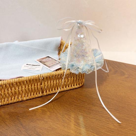 Birthday Hat Three-Dimensional Star Decoration Plaid Mesh Lace Princess Style Headwear Party Hair Accessory Photo Prop