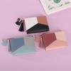 Women's Short Fashion Zipper Wallet - Color Block Patchwork Coin Purse & Card Holder