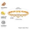 Hip Hop Rock Style Tennis Bracelet, 18K Gold Plated Classic Golden Bracelet, Zirconia Crystal Bracelet for Women Party Jewelry
