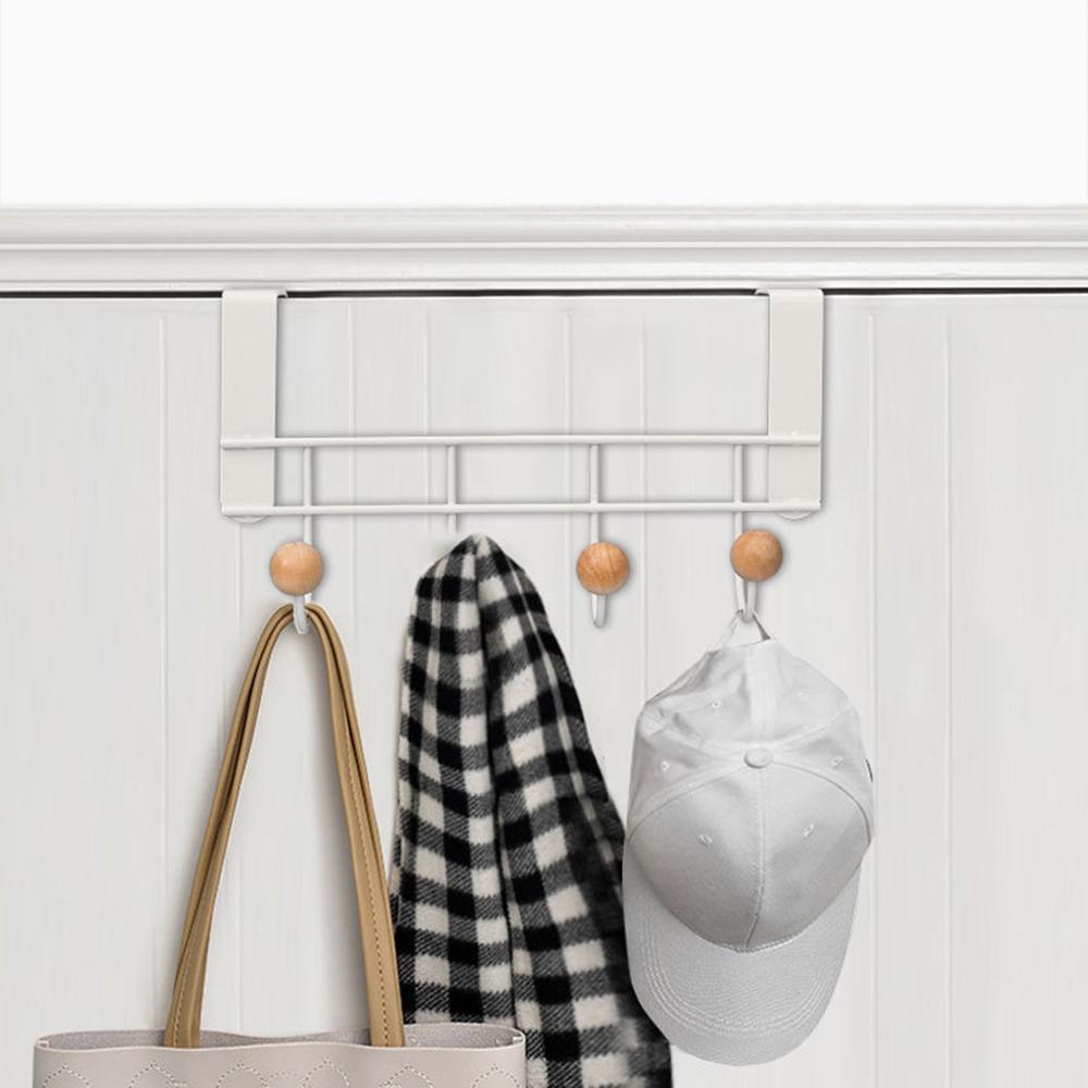 Hook Behind The Door Punch-free Bedroom Storage Rack Clothes Hat Scarf Coat Rack Sundries Finishing Hanger Home Organization
