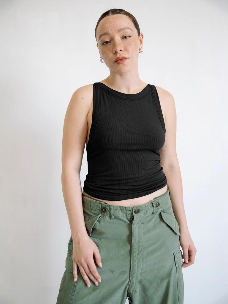 Y2k Summer Sleeveless Backless Knit Top For Women With High Elasticity Street Style