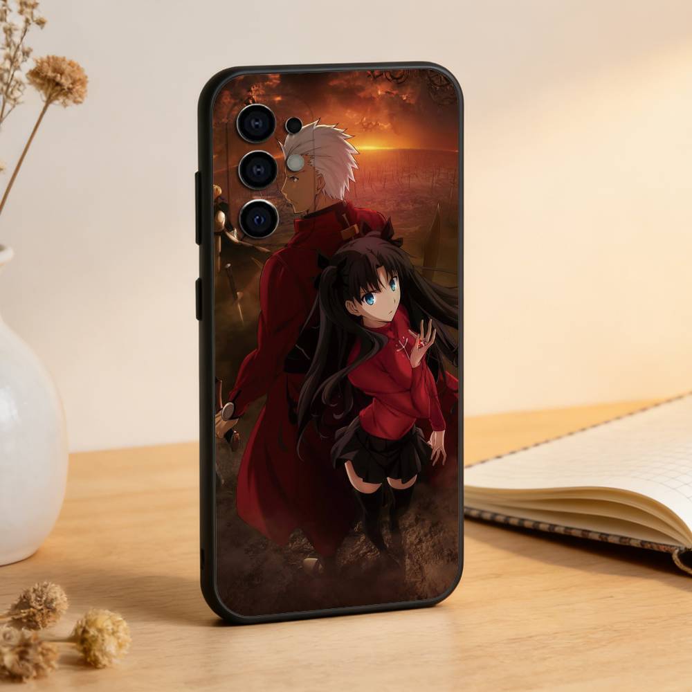 

Fate Rin Tohsaka Phone Case For Samsung S25,S24,S21,S22,S23,S30,Ultra,S20,Plus,Fe,Soft Silicone Black Cover Samsung S21Ultra