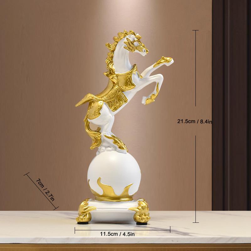 Horse Figurine Creative Living Room TV Cabinet Entrance Closet Home Decoration Item Horse Year Figurine