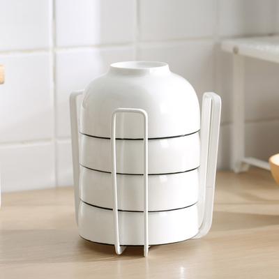 1/4Pcs Draining Dish Racks Bowl Plate Holders Durable Construction Heavy-Duty Metal Bowl