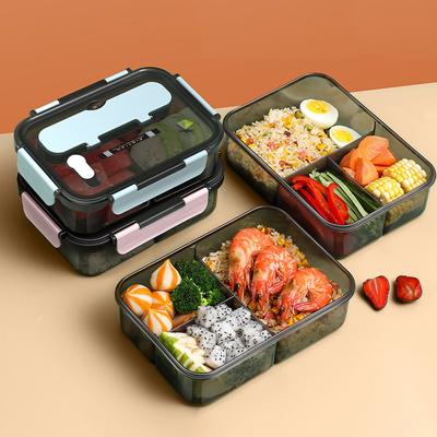 1500/1100 ml pietų dėžutė su stalo reikmenimis 2/3 grotelių sandari, nepralaidi Bento dėžutė studentams, darbuotojui, šildomam mikrobangų krosnelėje, maisto talpykla