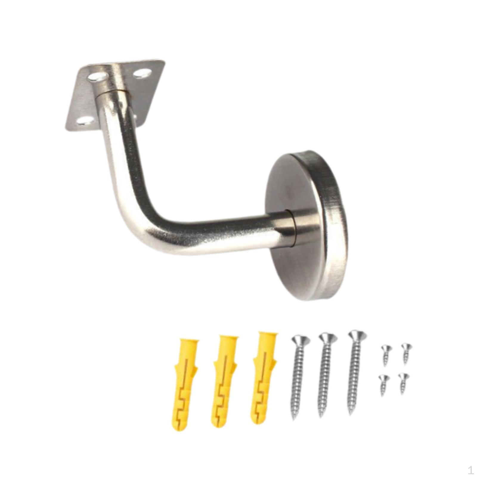 

6 Pieces Banister Support Stairs Hand Rail Brackets Hardware Modern Building Stairways Fixed 6cmx6cm_Flat Fixed