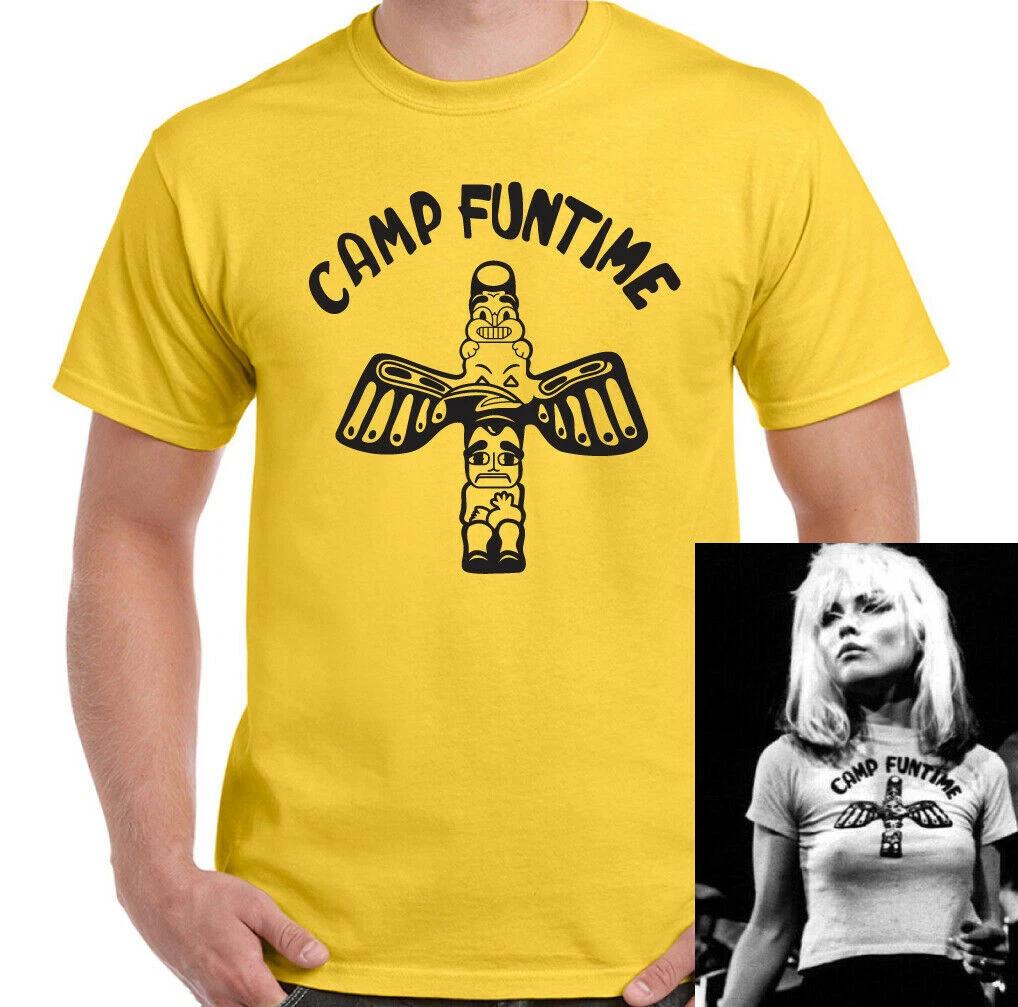 MENS WOMENS CAMP FUNTIME T-SHIRT Blondie as Worn by Debbie Harry 70s Music Band TEE TOP S