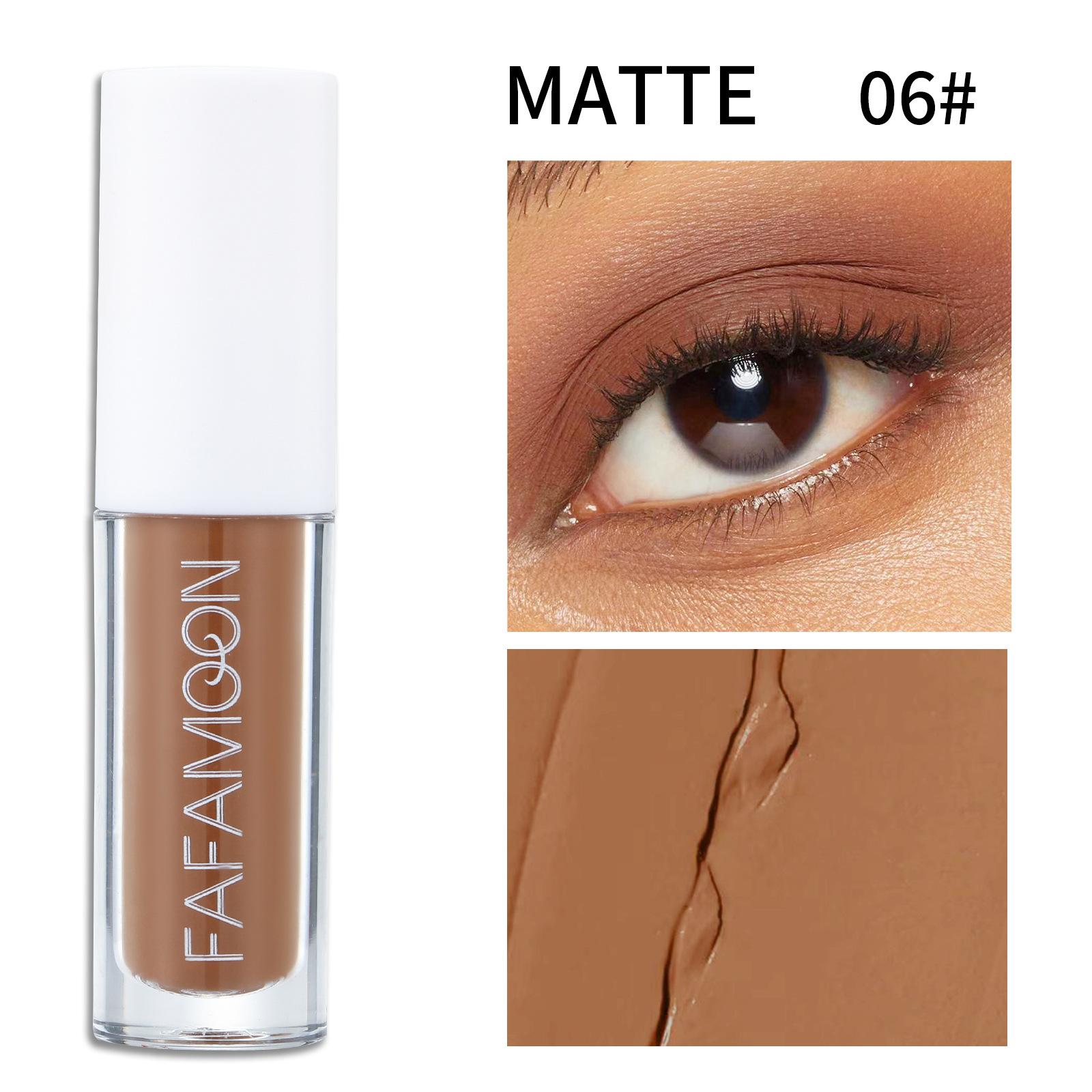 

8 цветов, матовые жидкие тени для век, многофункциональная жидкая подводка для глаз, консилер для глаз, долговечный водонепроницаемый макияж для глаз, подарок для женщин 06#