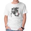 Unisex Crew Neck T-Shirt Sumi-e Fury Graphic Short Sleeve Casual Tee