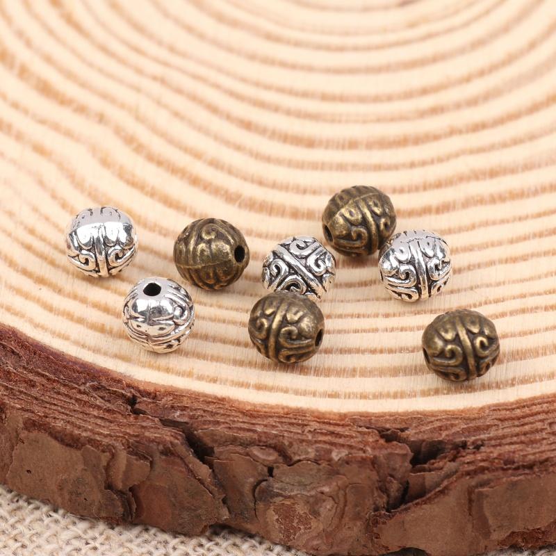 20 Stück Vintage Legierungsperlen Antike Metall Lose Abstandshalterperlen Für DIY Armband Halskette Handwerk Schmuckherstellungszubehör