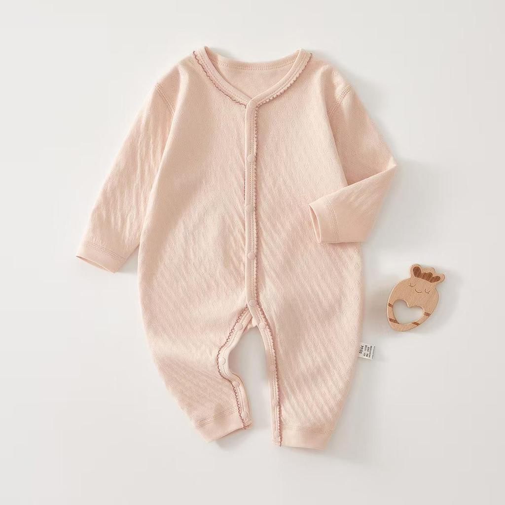 Pure Cotton Long Sleeve Baby Bodysuit for All Seasons