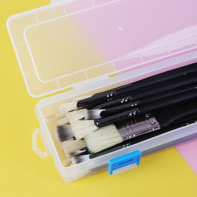 Durable Plastic Storage Organizer Box For Brushes Up To 13Inch Multipurpose Art Tool Case For Supplies Accessories