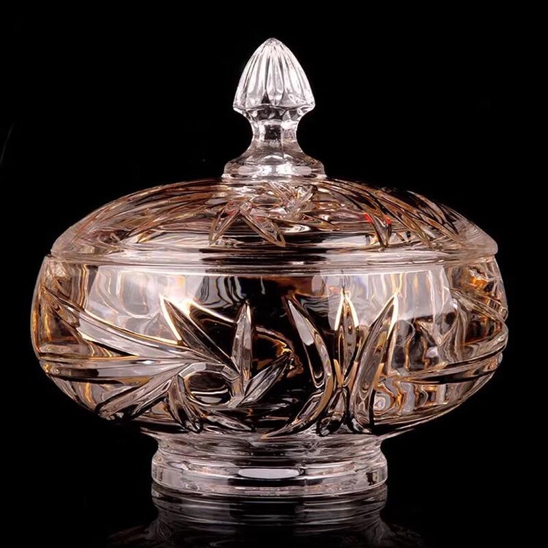 Fulaiwenzi Golden Windmill European Style Glass Fruit & Candy Dish