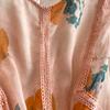 Herbst Vintage Frauen Floral Bedruckte Patchwork Lange Kleid Elegante V-ausschnitt Puff Ärmel Aushöhlen Saum Urlaub Strand Vestidos Neue