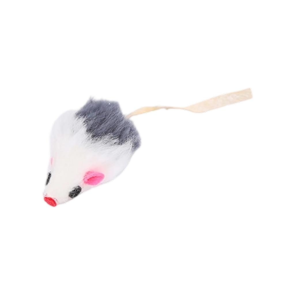 Furry Sound Mouse Pet Toy, Small Plush Mice For Interactive Play In Assorted Colors