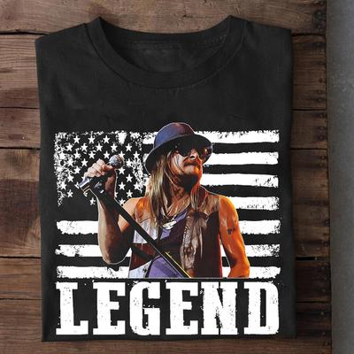 Kid Rock Legenda Tričko Dárek Pro Fanouška Černá Velikost S-5XL Unisex Unisex Tričko