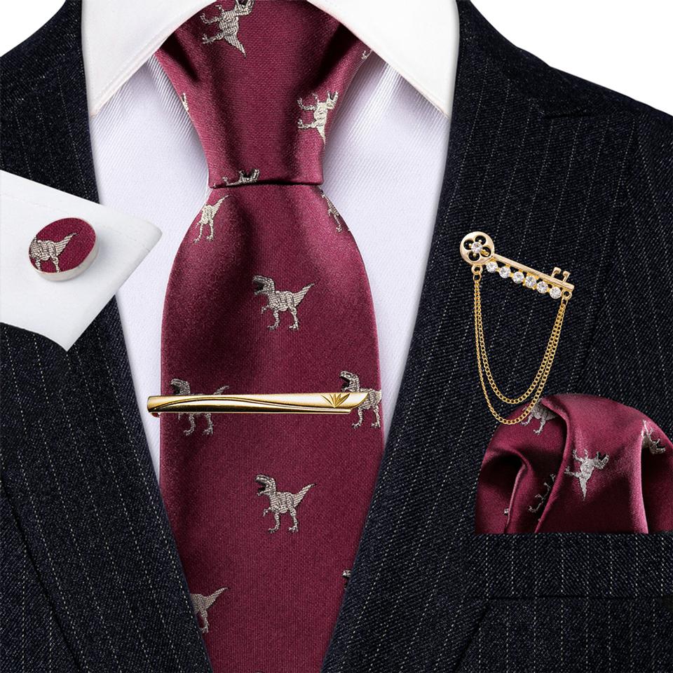 Barry.Wang Hombre Paisley Corbata Corbata Dorada Barra Broche Hanky Gemelos  Set para Citas de Boda Formal Compra barata en Joom, image size:960x960