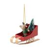 Sleigh Ornament Photo Props Christmas Sled Car for Desktop Bedroom Christmas