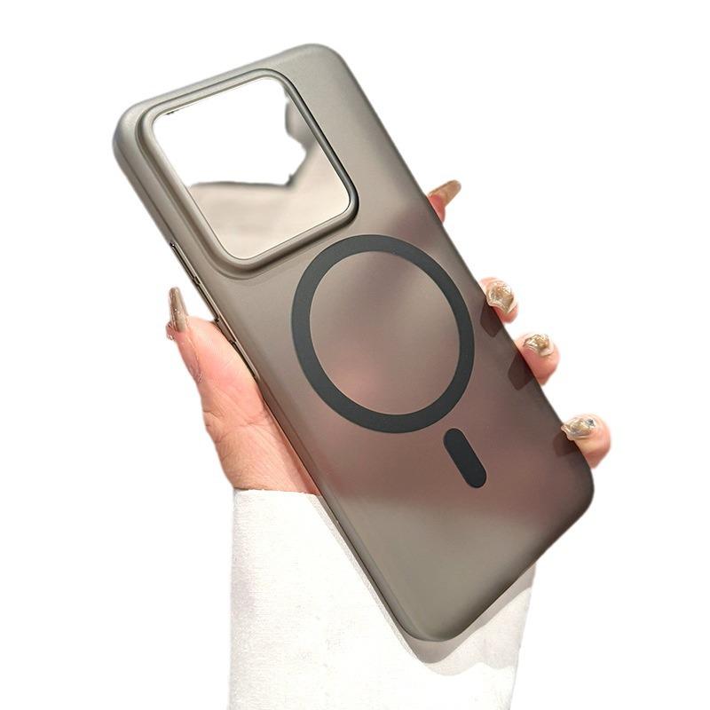 Ultra-Thin Transparent Magnetic Case for Xiaomi 14 Ultra & 15 Pro: Full Coverage, Anti-Drop, Frosted, Simple, Hard Shell