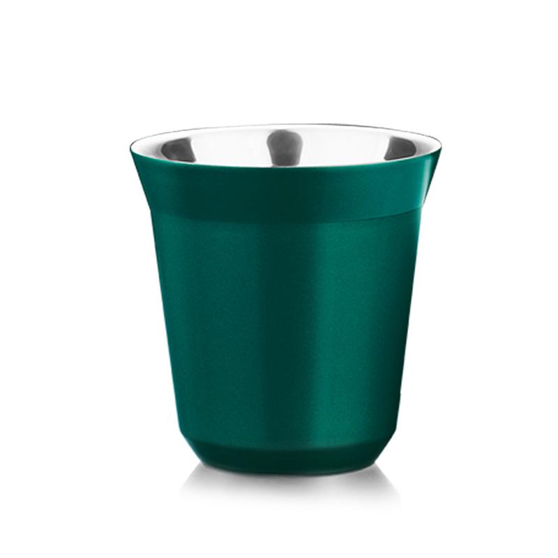 Dvoustěnný izolovaný nerezový šálek na espresso, hrnek na kapslovou kávu, kovový hrnek na pití demitasse pro domov, do interiéru nebo ven