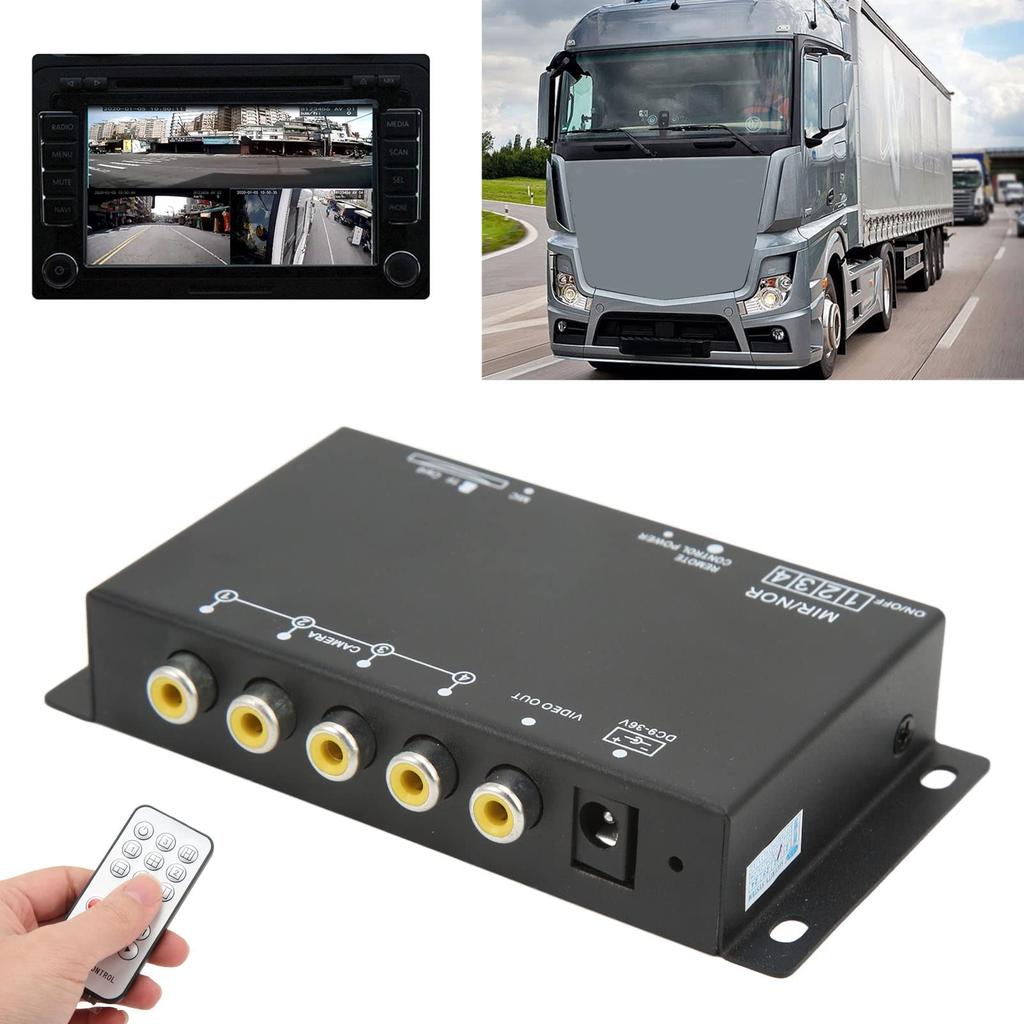 Car Digital Video Recorder, 4 Channel 720P, Compact Design, For School Bus, Large Truck, Yacht, ABS+Metal Material