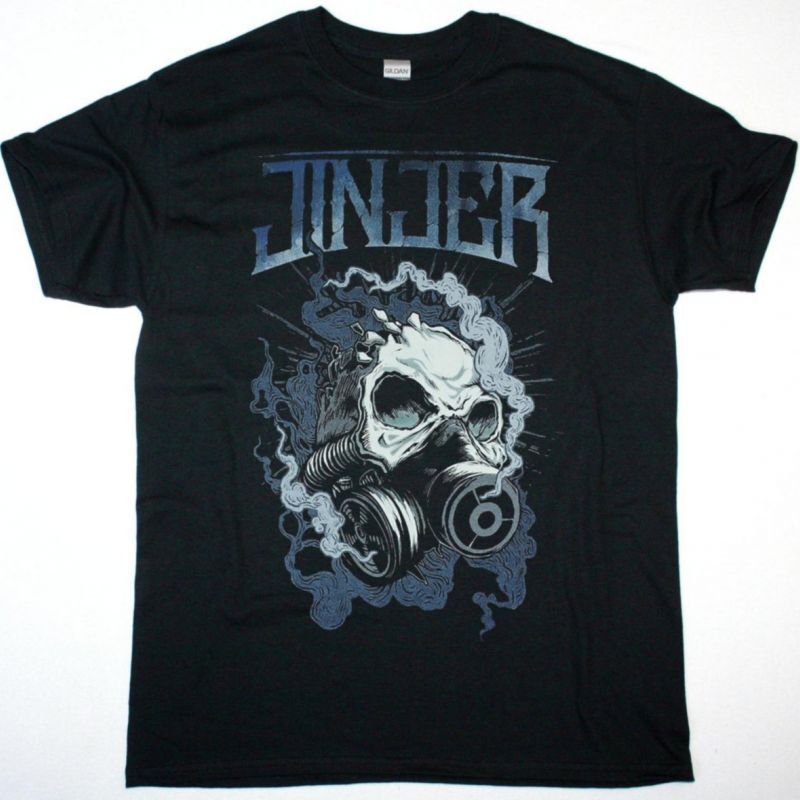 JINJER GASMASK SKULL Cotton Shirt Gift Funny Unisex T-Shirt L
