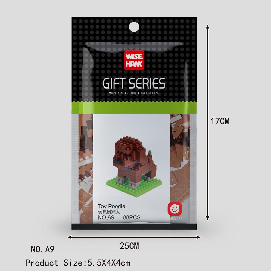 Mini Tiere Mikropartikel Bausteine Diamantsteine Kinderspielzeug Katze Hund Fisch Vögel Modelle Montage Spielzeug Geschenksets