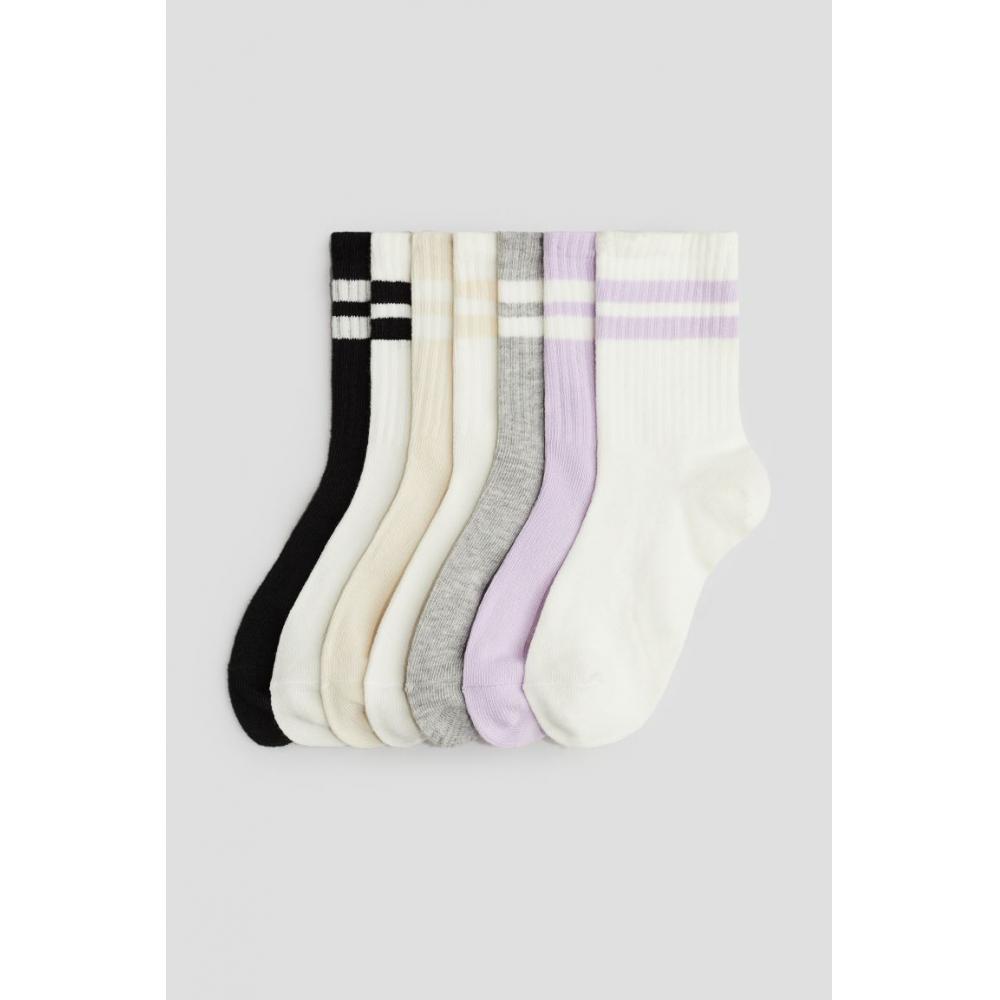

Комплект из 7 пар носков HM светло-фиолетового цвета, светло-бежевого цвета