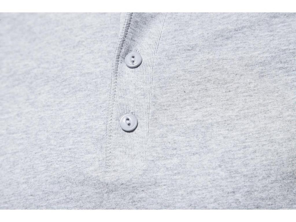 Men's Casual Short-Sleeve Henley T-Shirt: Solid Color, Loose Fit, Three-Button Collar